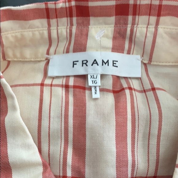 FRAME Ruffle Bib Button Down Shirt - Picture 3 of 8